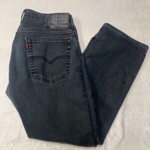 Levi's 517 Bootcut Jeans Men's 32x32 (Fit 32x29) Black Dark Wash Denim Y2K
